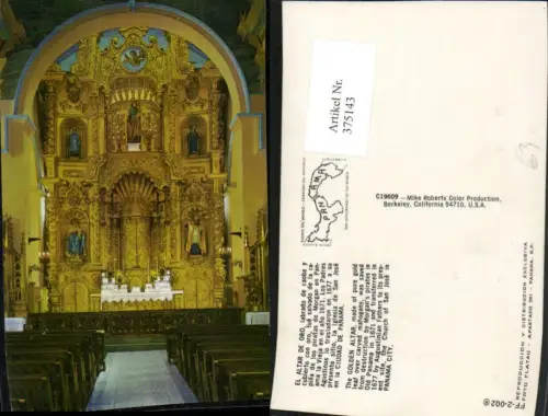 375143,Panama City Iglesia Church of San Jose Golden Altar Kirche Innenansicht