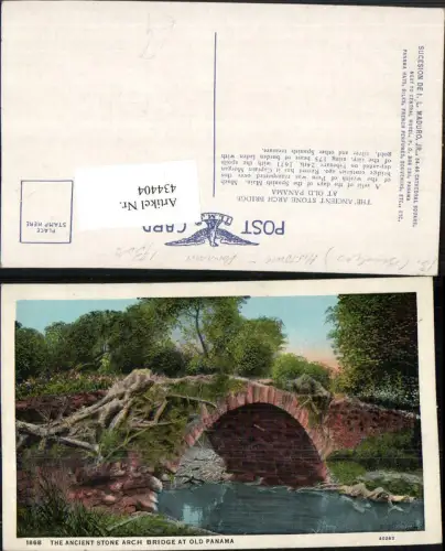 434404,Panama Ancient Stone Arch Bridge Steinbrücke Brücke
