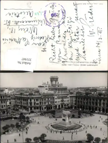 351947,Peru Lima Plaza San Martin Platz Denkmal