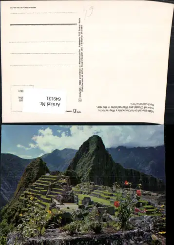 649131,Machupicchu Peru Vista parcial de la Ciudadela y Waynapicchu