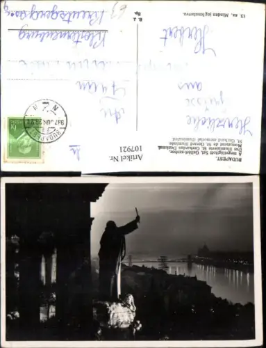 107921,Budapest Das illuminierte St Gerhardus Denkmal