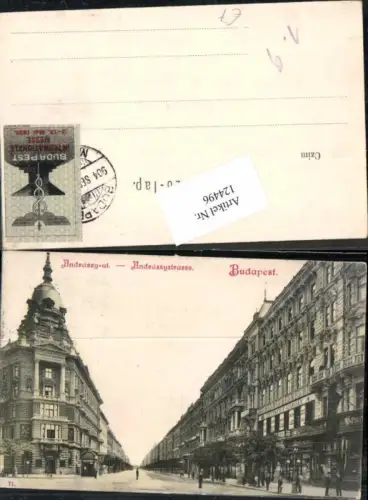 124496,Budapest Andrassystrasse Strassenansicht Hotel Geschäft