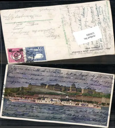 124501,Budapest Ansicht eines Dampfer auf der Donau