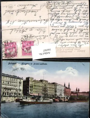 166507,Budapest Hotels Hungaria u. Bristol 1922