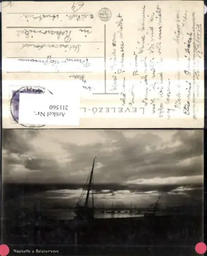 211560,Napkelte a Balathonon Segelboot