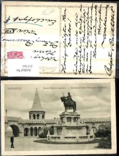 211561,Budapest Szent Istvan szobra Denkmal d. Heiligen Stephan