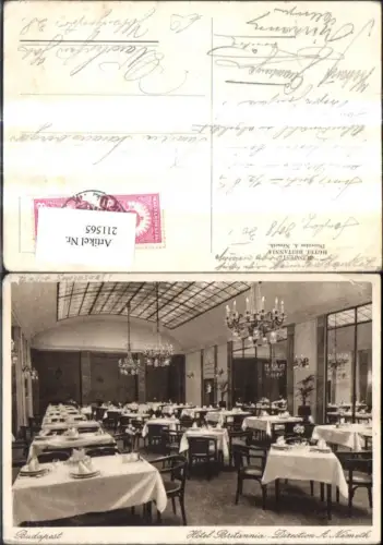 211565,Budapest Hotel Britannia Direction A. Nemeth Ansicht Speisesaal