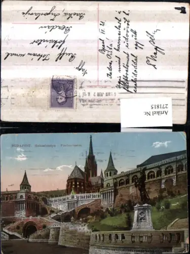 271815,Ungarn Budapest Halaszbastya Fischerbastei Denkmal