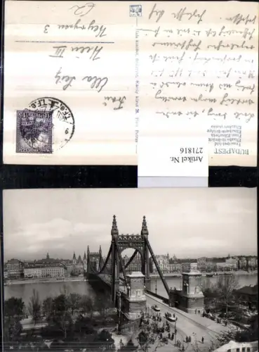 271816,Ungarn Budapest Teilansicht Erzsebet-hid Elisabeth-Brücke