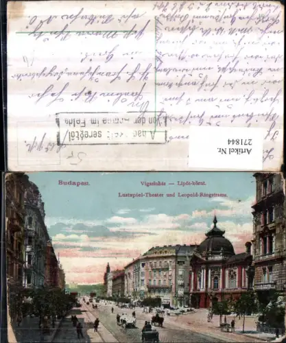 271844,Ungarn Budapest Vigszinhaz Lipot-körut Lustspiel-Theater u. Leopold-Ringstraße Straßenansicht