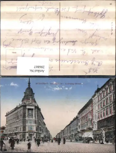 286867,Budapest Andrassy ut Andrassy-Straße Straßenansicht