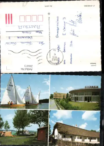 286873,Zamardi Etterem Reetdachhaus Segelboote Campingplatz Mehrbildkarte