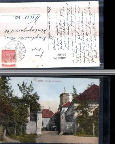 304890,Györ Püspöki var bejarata Burg Schloss Eingang