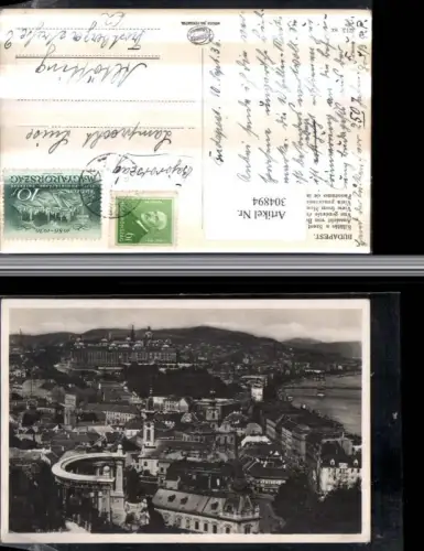 304894,Budapest Totale Aussicht von Berge St. Gellert