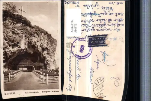 314372,Budapest Sziklatemplon Templom bejarata Grotte Kreuz