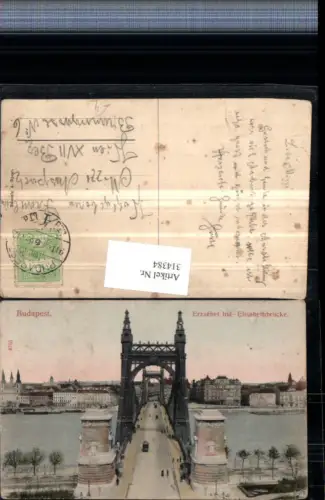 314384,Budapest Erzsebet hid Elisabethbrücke Brücke