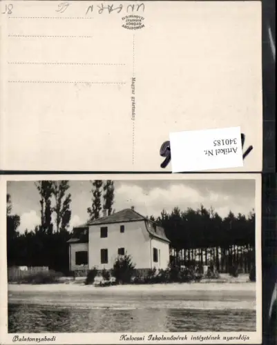 340185,Balatonszabadi Kalocsai Iskolanöverek intezetenek nyaraloja Haus Gebäude