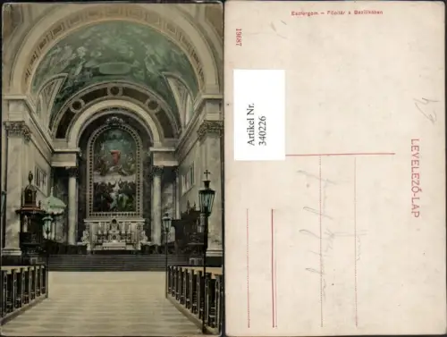 340226,Esztergom Föoltar a Bazilikaban Kirche Innenansicht