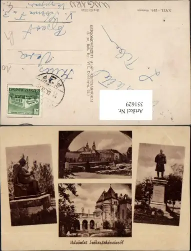 351629,Szekesfehervarrol Kirche Denkmal Monument Mehrbildkarte