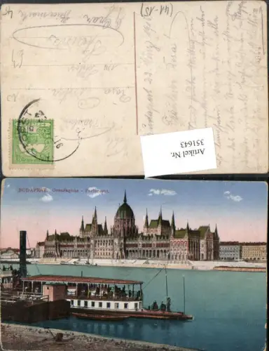 351643,Budapest Orszagliaz Parlament Dampfer