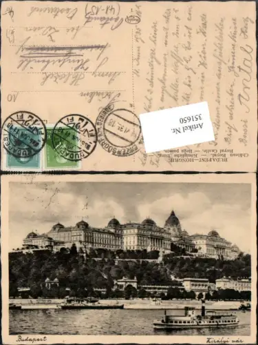 351650,Budapest Kiralyi var Königliche Burg Dampfer