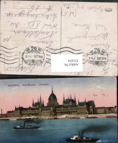 351654,Budapest Orszaghaz Parlament Gebäude Dampfer