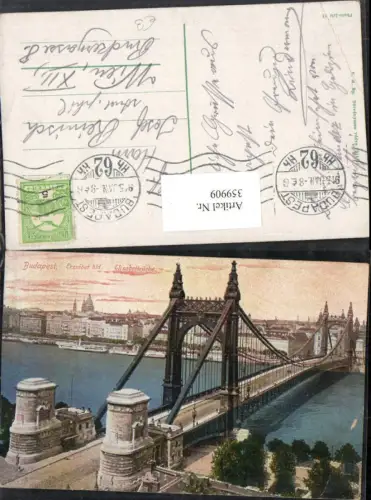 359909,Hungary Budapest Teilansicht Erzsebet-hid Elisabet-Brücke