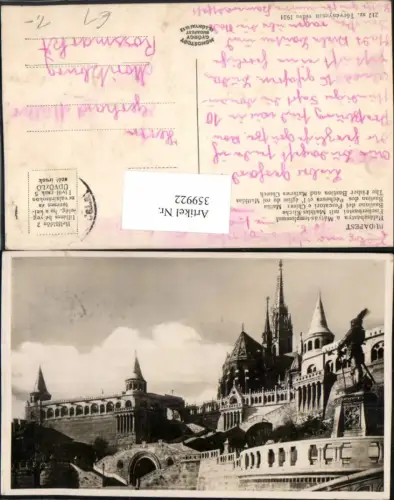 359922,Hungary Budapest Halaszbastya a Matyas-templommal Fischerbastei m. Kirche