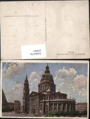 359927,Künstler AK Hungary Budapest Szent Istvan-templom Basilika Kirche pub Hans Hausner 7014/14