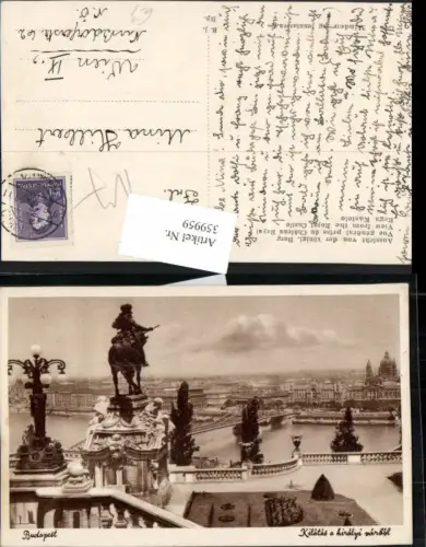 359959,Hungary Budapest Kilatas a kiralyi varbol Aussicht von d. Burg Teilansicht