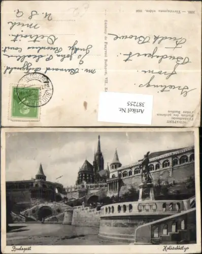 387255,Hungary Budapest Pastion des pecheurs Fischerbastei Kirche Statue