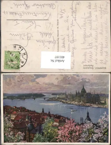 401197,Künstler AK Hungary Budapest Orszaghaz Parlament pub Hans Hausner 7014/10