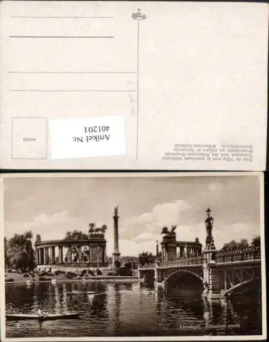 401201,Hungary Budapest Varosliget Milleniumi emlek Brücke