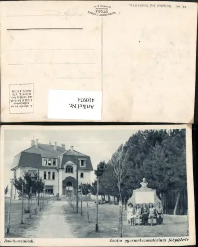 410934,Hungary Balatonszabadi Zsofia gyermekszanatorium föepülete Sanatorium