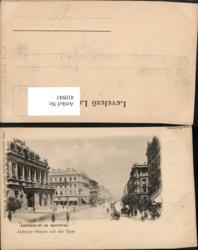 410941,Hungary Budapest Andrassy-ut az operaval Straßenansicht