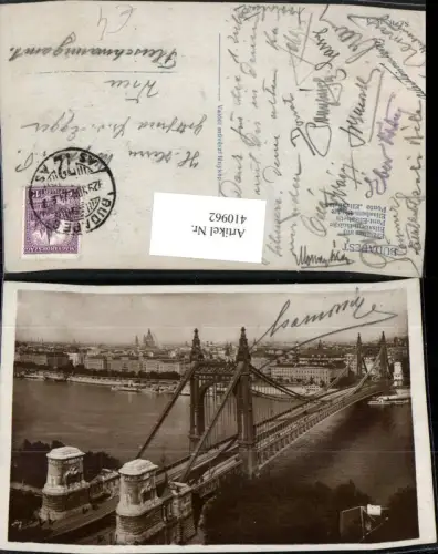 410962,Hungary Budapest Erzseber-hid Elisabeth-Brücke Teilansicht