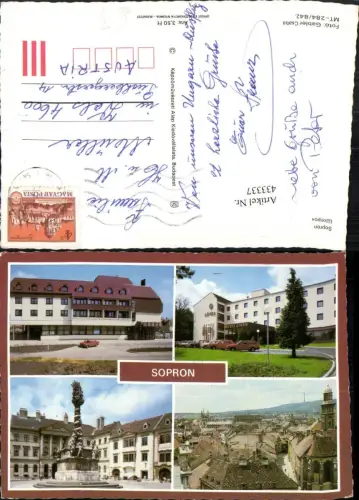 433337,Hungary Sopron Teilansicht Pestsäule Hotel Lover Mehrbildkarte