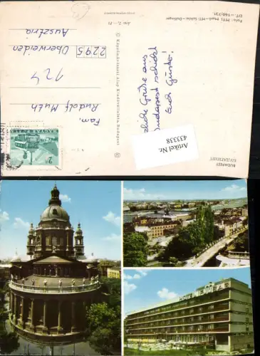 433338,Hungary Budapest Teilansicht Hotel Ifjusag Gebäude Mehrbildkarte