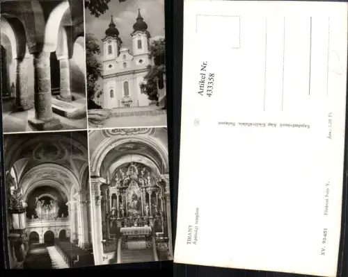 433358,Hungary Tihany Apatsagi templom Kirche Altar Orgel Mehrbildkarte