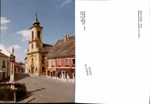 442265,Hungary Szentendre Föter Blagovestenszka templom es a keptar Kirche