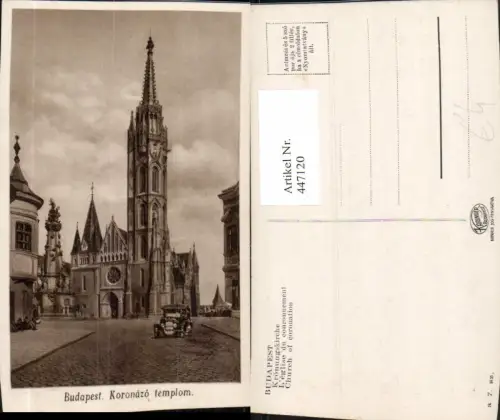447120,Hungary Budapest Koronazo templom Krönungskirche Kirche