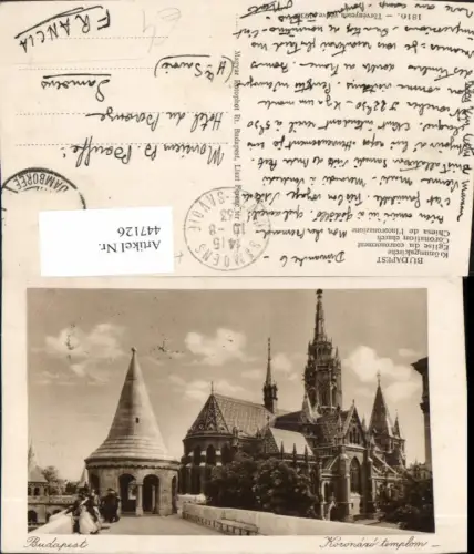 447126,Hungary Budapest Koronazo templom Krönungskirche Kirche