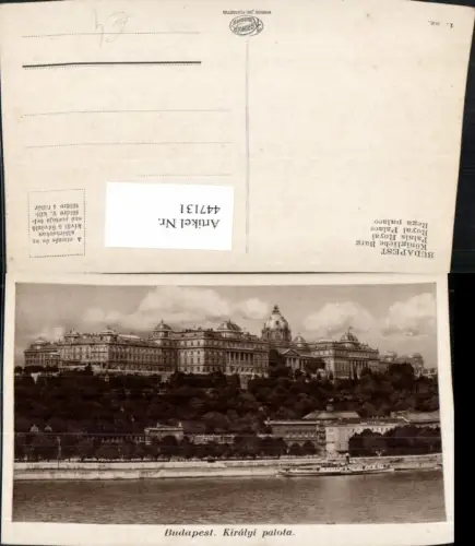 447131,Hungary Budapest Kiraly palota Königliche Burg Dampfer
