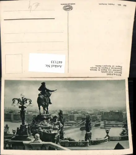 447133,Hungary Budapest Savojai Jeno szobra Denkmal Statue