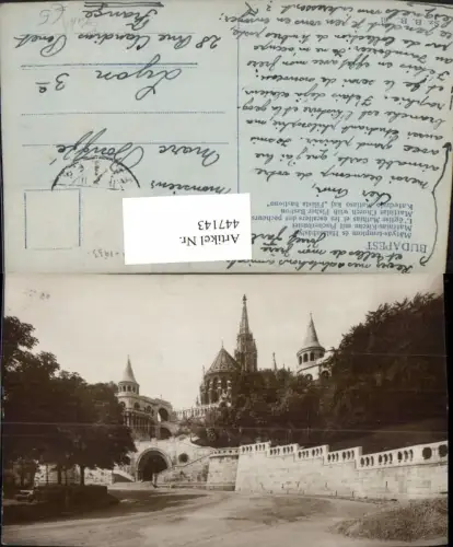 447143,Foto AK Hungary Budapest Matyas-templom es Halaszbastya Fischerbastei