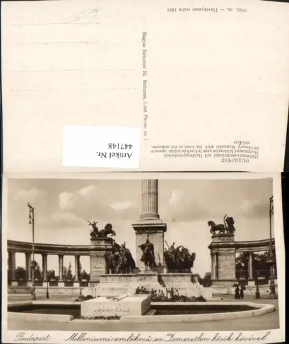 447148,Hungary Budapest Milleniumi emlekmü az Ismeretlen hösök kövevel Monument