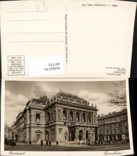 447152,Hungary Budapest Operahaz Opernhaus Gebäude
