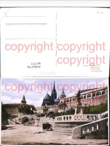 467777,Künstler AK Hungary Budapest Halaszbastya Fischerbastei