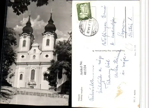 481324,Hungary Tihany Apatsagi templom Kirche
