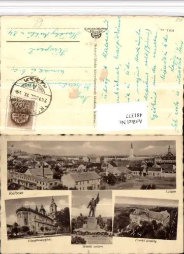 481377,Hungary Kalocsa Latkep Totale Kirche Schloss Mehrbildkarte
